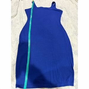 Women's Blue Bodycon Midi Dress Size M Casual Spring